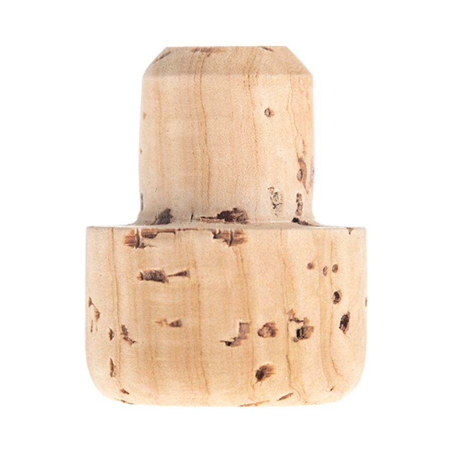 tapon de corcho natural para botella flaska vista desde arriba